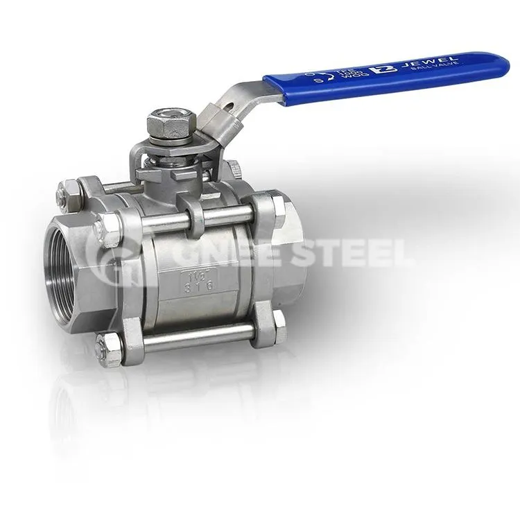 जाली स्टील 3-टुकड़ा बॉल वाल्व