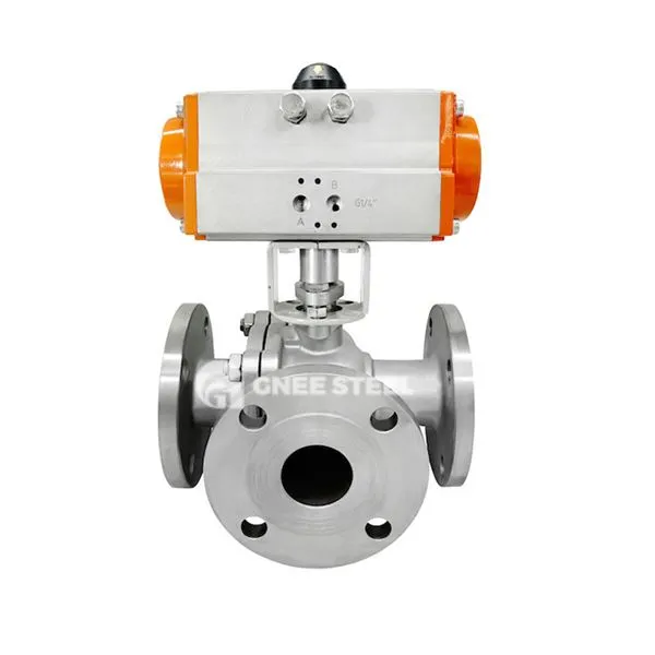 वायवीय 3 रास्ता गेंद वाल्व